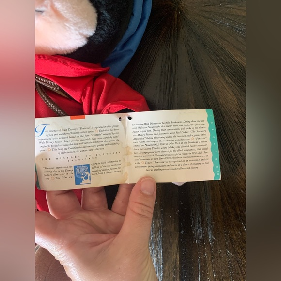 Vintage Fantasia Mickey Mouse 12 inch Plush with Tags Attached - Picture 4 of 8